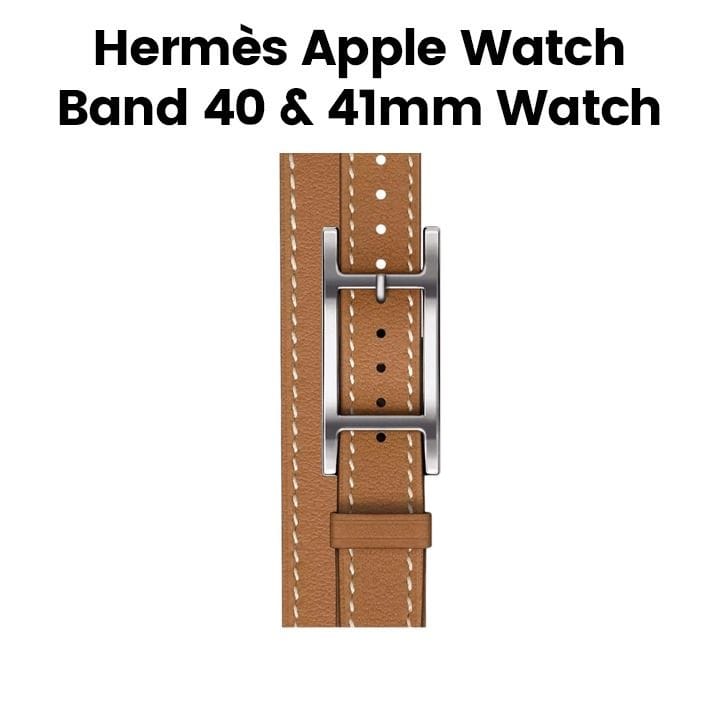 Hermès Apple Watch Band 42mm for 40/41mm Cases (Series 10) – Gold | Attelage Double Tour