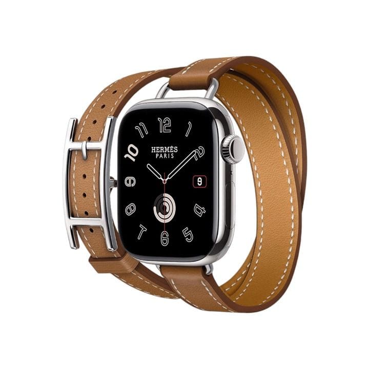 Hermès Apple Watch Band 42mm for 40/41mm Cases (Series 10) – Gold | Attelage Double Tour