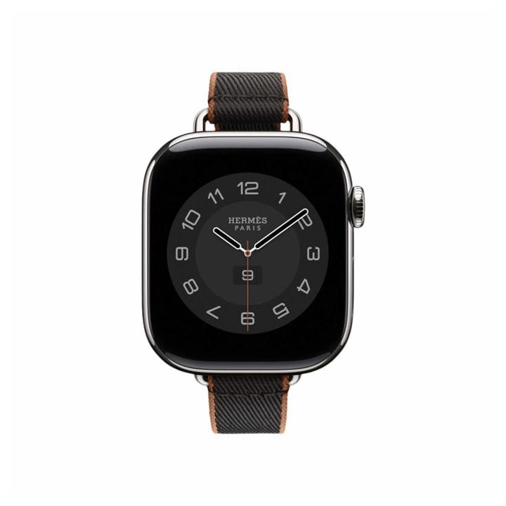 Hermès Apple Watch Band 42mm for 38/40/41mm Cases – Noir/Gold | Twill Jump Attelage Single Tour