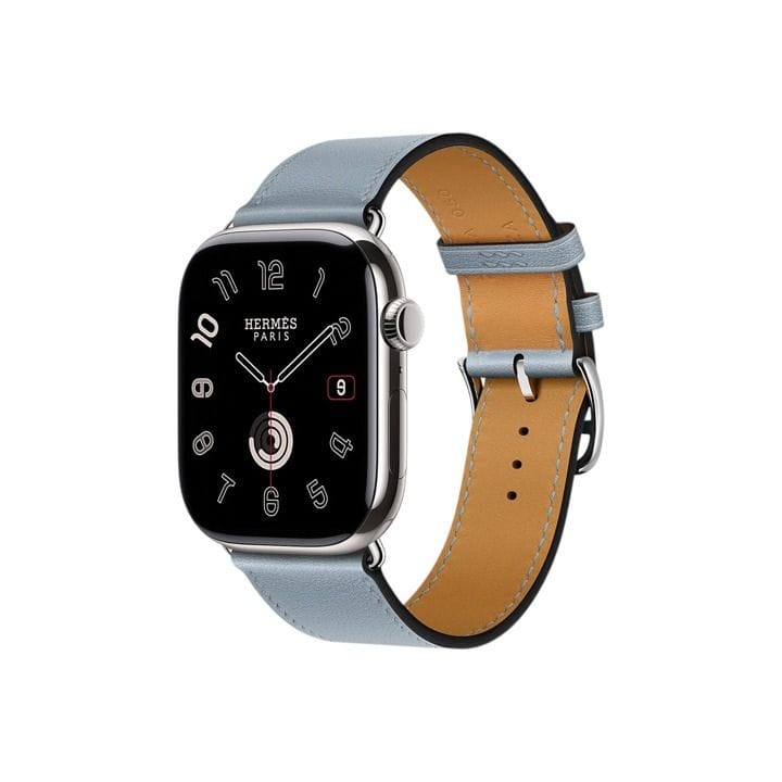 Hermès Apple Watch Band 46mm for 44/45/49mm Cases – Bleu Lin | Single Tour