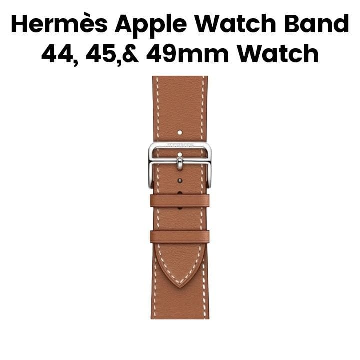 Hermès Apple Watch Band 46mm for 44/45/49mm Cases – Gold | Swift Calfskin