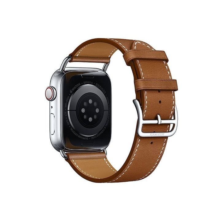 Hermès Apple Watch Band 46mm for 44/45/49mm Cases – Gold | Swift Calfskin