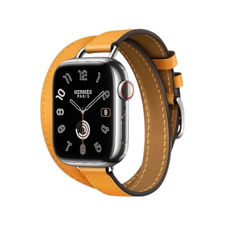 هيرميس سوار ساعة أبل 42mm لأغطية 40/41mm – أصفر ذهبي | أتيلاج جولة مزدوجة