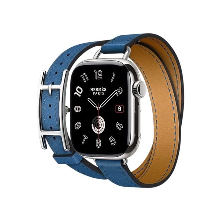 Hermès Apple Watch Band 42mm for 40/41mm Cases – Bleu de France|Attelage Double Tour
