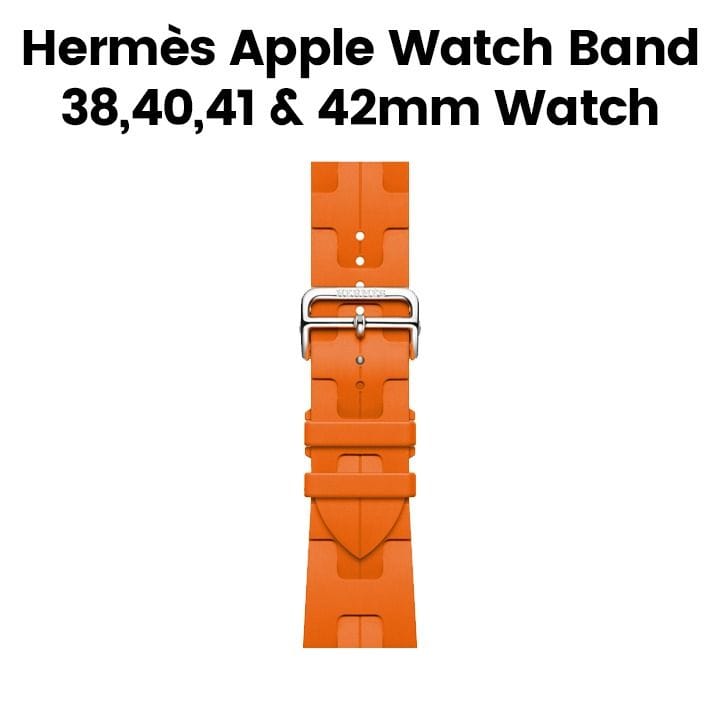 Hermès Apple Watch Band 42mm for 38/40 & 41mm Cases – Orange Single Tour