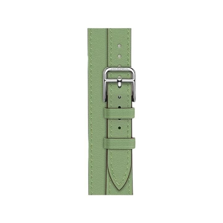 Hermès Apple Watch Band 42mm for 40/41mm Cases – Vert Criquet Attelage Double Tour