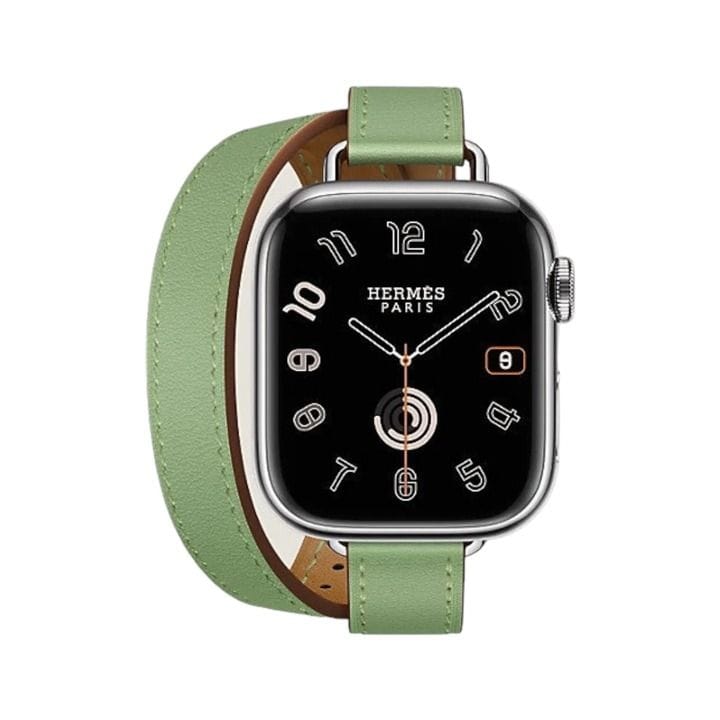 Hermès Apple Watch Band 42mm for 40/41mm Cases – Vert Criquet Attelage Double Tour