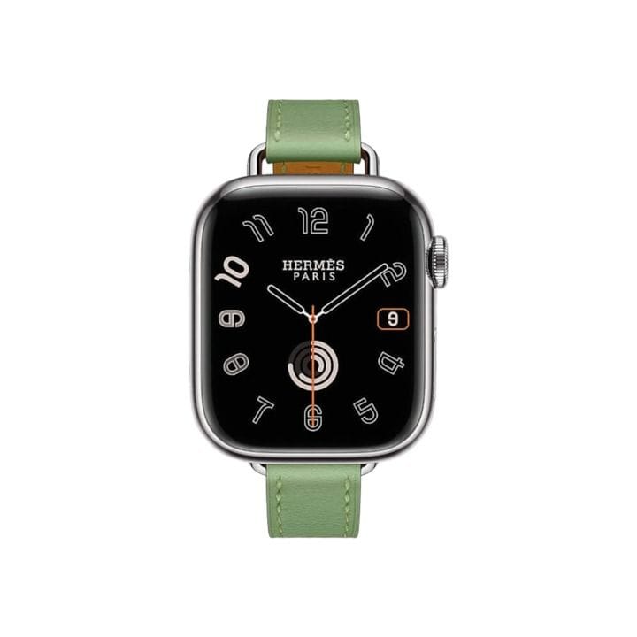 هيرميس سوار ساعة آبل مقاس ٤٢ مم لأغطية ٣٨ / ٤٠ / ٤١ مم أخضر كريكيت أطلاج جولة واحدة