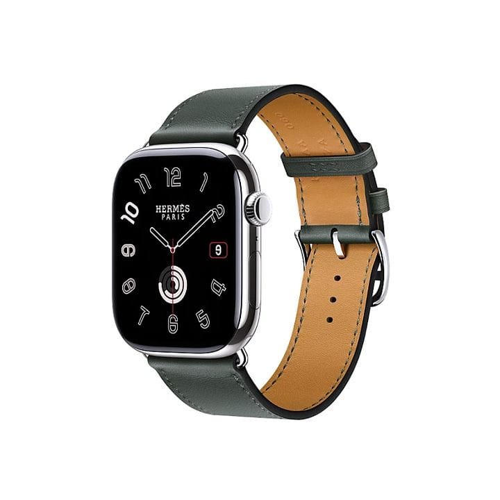 هيرميس سوار ساعة آبل مقاس ٤٦ مم لأغطية ٤٢ / ٤٤ / ٤٥ / ٤٩ مم أخضر مانغروف جولة واحدة