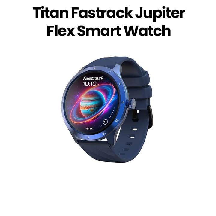 Titan Fastrack Jupiter Flex Smart Watch 1.38″ UltraVU Bluetooth Calling Health Suite IP68 – Blue | 38165PP02