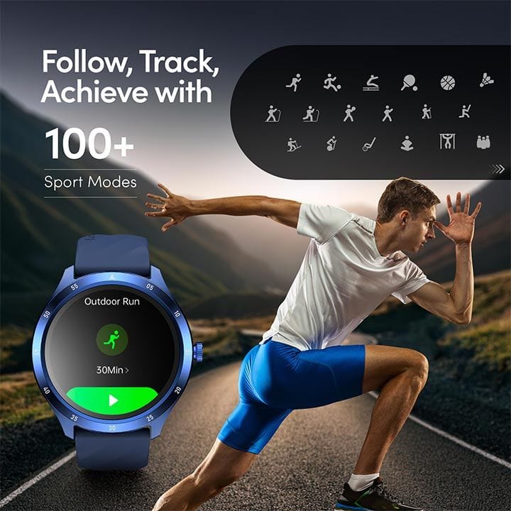 Titan Fastrack Jupiter Flex Smart Watch 1.38″ UltraVU Bluetooth Calling Health Suite IP68 – Blue | 38165PP02