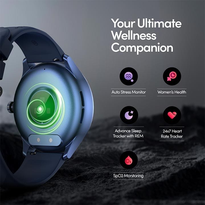 Titan Fastrack Jupiter Flex Smart Watch 1.38″ UltraVU Bluetooth Calling Health Suite IP68 – Blue | 38165PP02