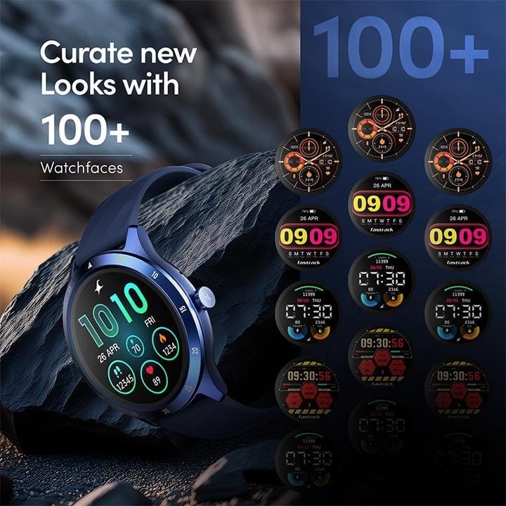 Titan Fastrack Jupiter Flex Smart Watch 1.38″ UltraVU Bluetooth Calling Health Suite IP68 – Blue | 38165PP02