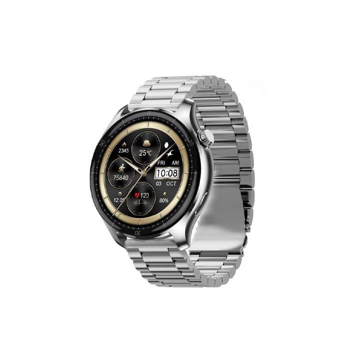 Titan Fastrack Elite Smart Watch 1.43″ HD Round Display Health Suite – Silver | 38172SM01