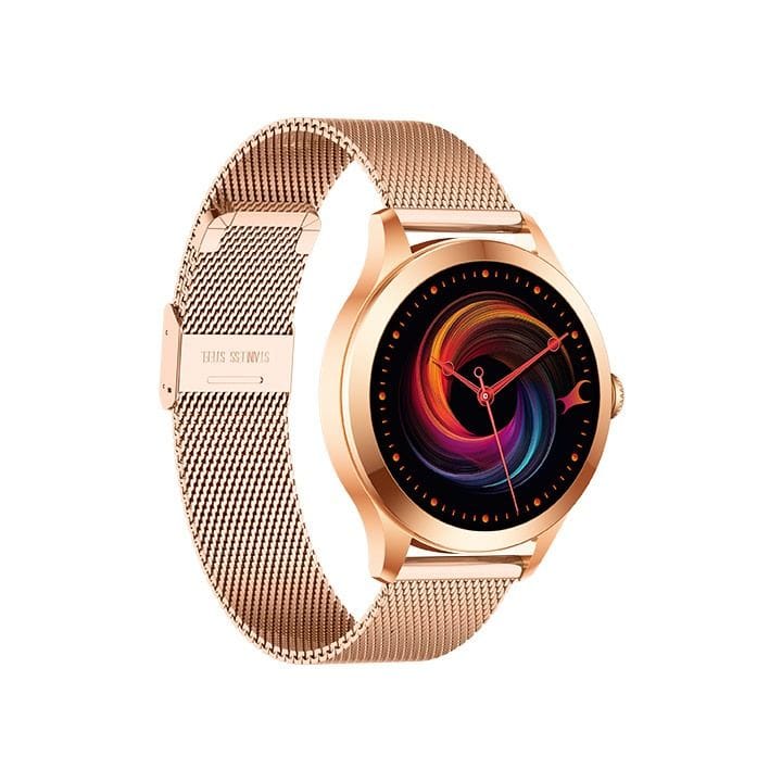 Titan Fastrack Vybe Smart Watch 1.19″ AMOLED Women’s Health Suite – Rose Gold | 68053WM01