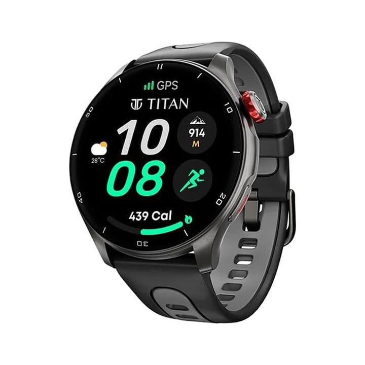 Titan Celestor Smart Watch 1.43″ AMOLED Opto-Mechanical Crown Built-In GPS – Black | 90206AP01