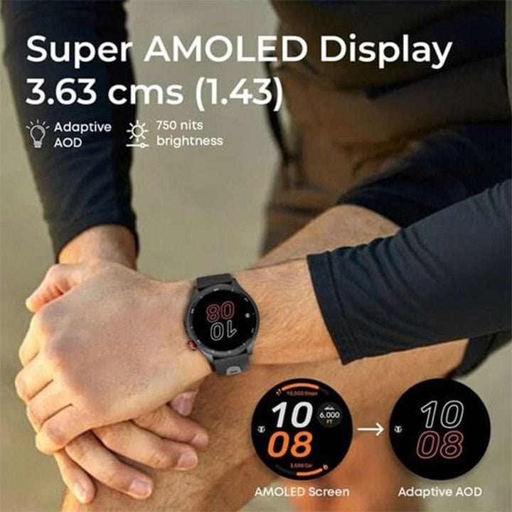Titan Celestor Smart Watch 1.43″ AMOLED Opto-Mechanical Crown Built-In GPS – Black | 90206AP01