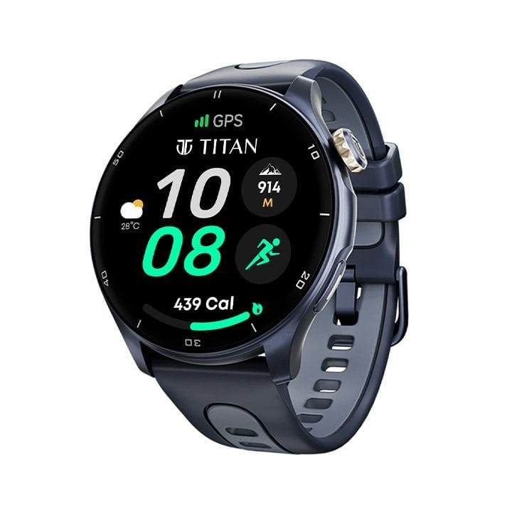 Titan Celestor Smart Watch 1.43″ AMOLED Opto-Mechanical Crown Built-In GPS – Blue | 90206AP02
