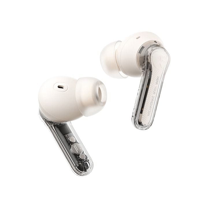 SoundPEATS True Wireless Earbuds BT 5.3, 40H Playtime, ENC, App Control |Clear Beige
