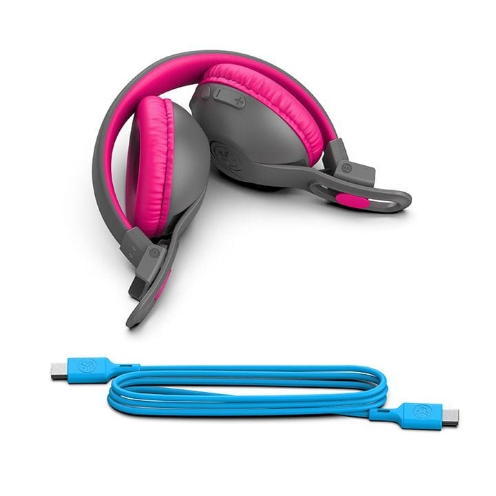 JLab Wireless + Wired Foldable Headphones BT 5.3, 65+H Playtime, Lab Share – Pink | HBKSTU2RGRYPNK122
