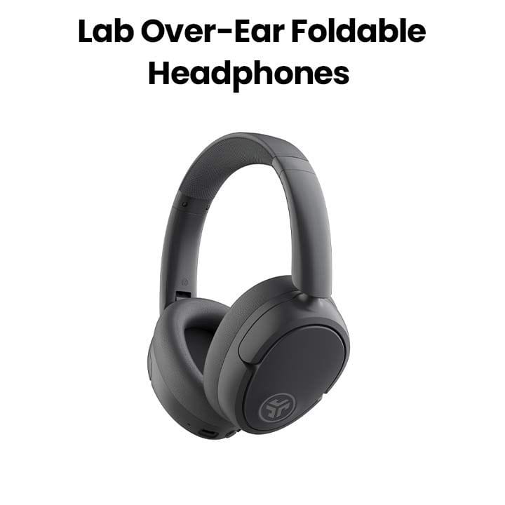 JLab Over-Ear Foldable Headphones BT 5.3, 70+H Playtime, Spatial Audio – Graphite | HBJLUXANCRGPH62