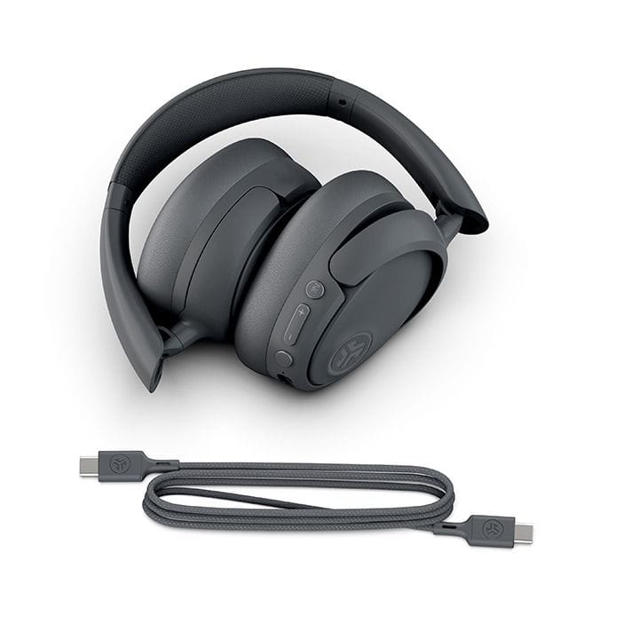 JLab Over-Ear Foldable Headphones BT 5.3, 70+H Playtime, Spatial Audio – Graphite | HBJLUXANCRGPH62