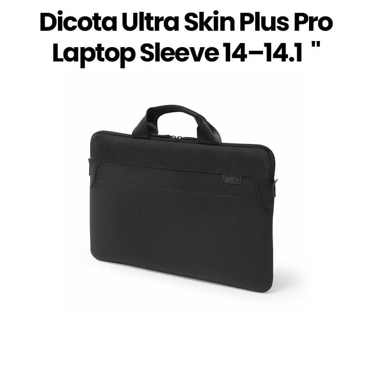 Dicota Ultra Skin Plus Pro Laptop Sleeve 14–14.1″ – Black | D31103