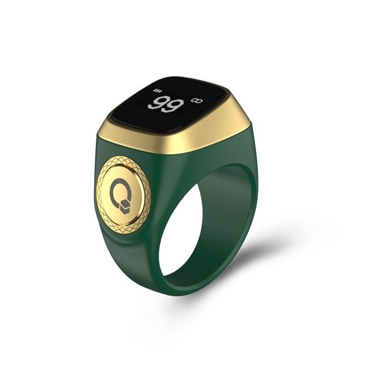 iQIBLA Smart Zikr Ring with Android & iOS Support 20mm – Green | E01 ZIKR RING 20MM GRN