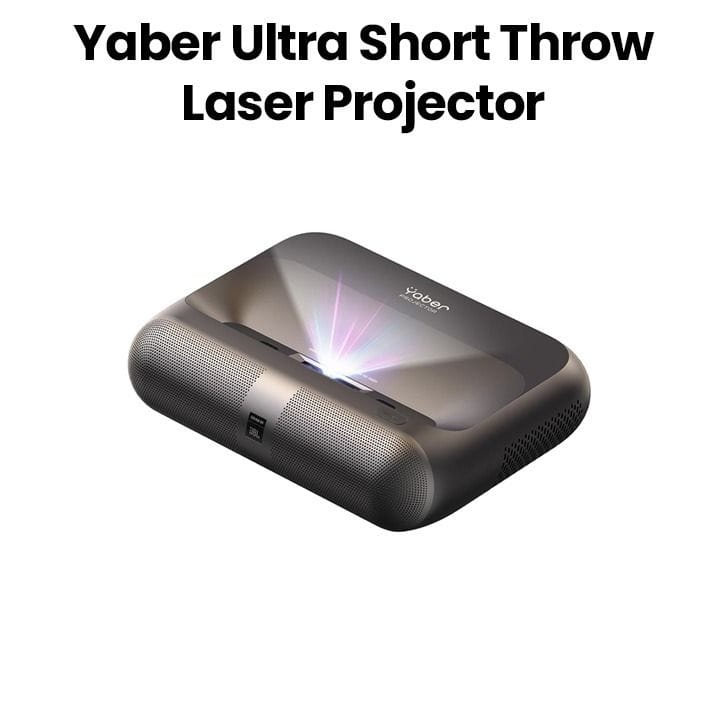 Yaber Ultra Short Throw Laser Projector 1000 ANSI Lumens, 1080P, JBL Dual 15W, Dolby – Black | K300S