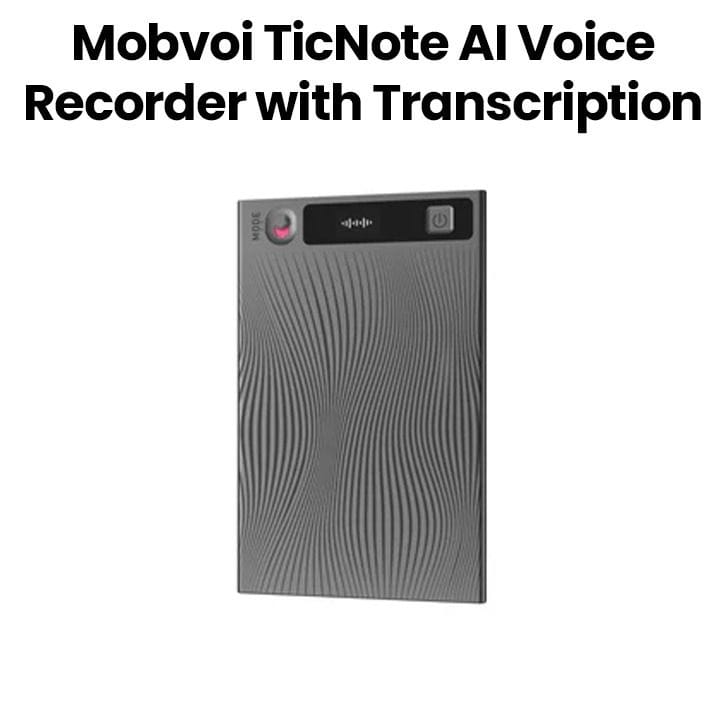Mobvoi TicNote AI Voice Recorder with Transcription, Translation & OLED Display – Black| NE-79