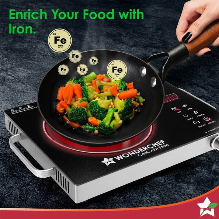 Wonderchef 20 cm Cast Iron Fry Pan - Black | 63154903