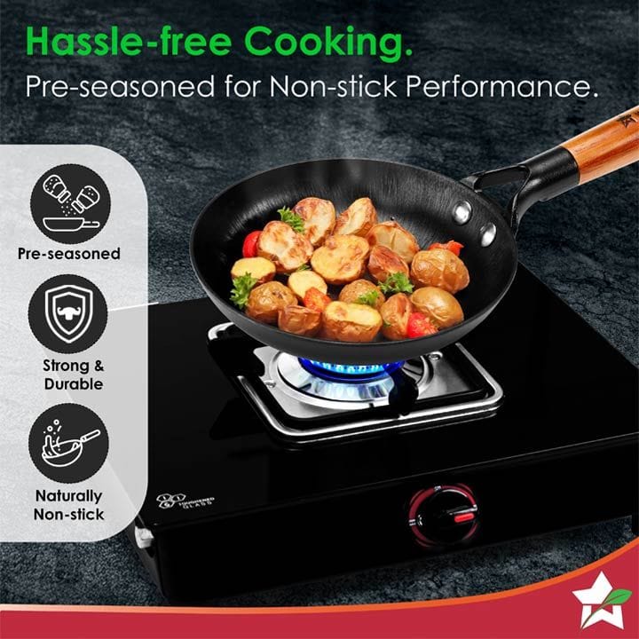Wonderchef 20 cm Cast Iron Fry Pan - Black | 63154903