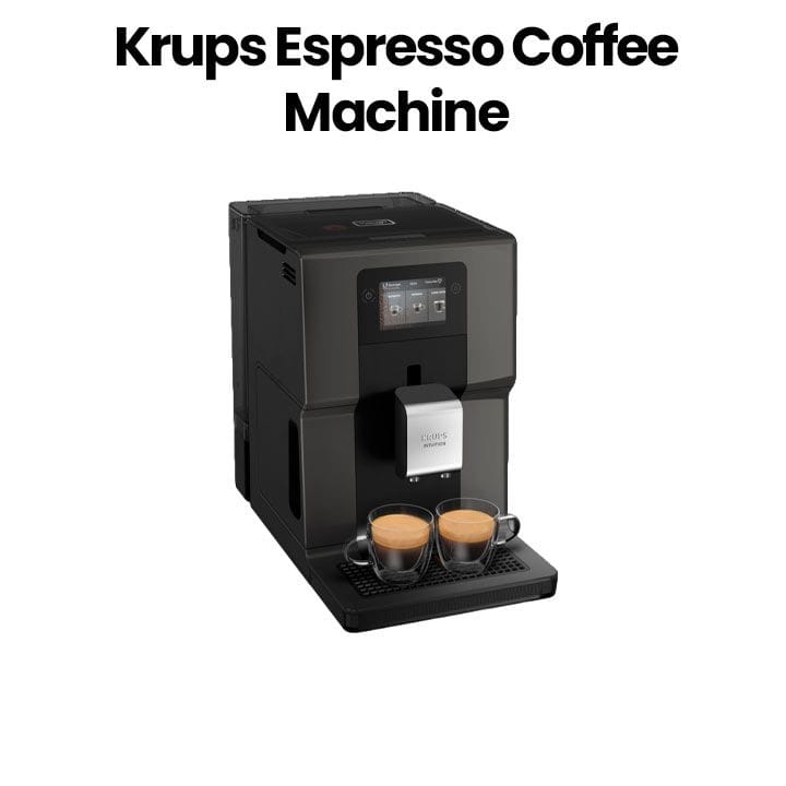 Krups Espresso Full Automatic Coffee Machine – Silver/Black | EA872BM0