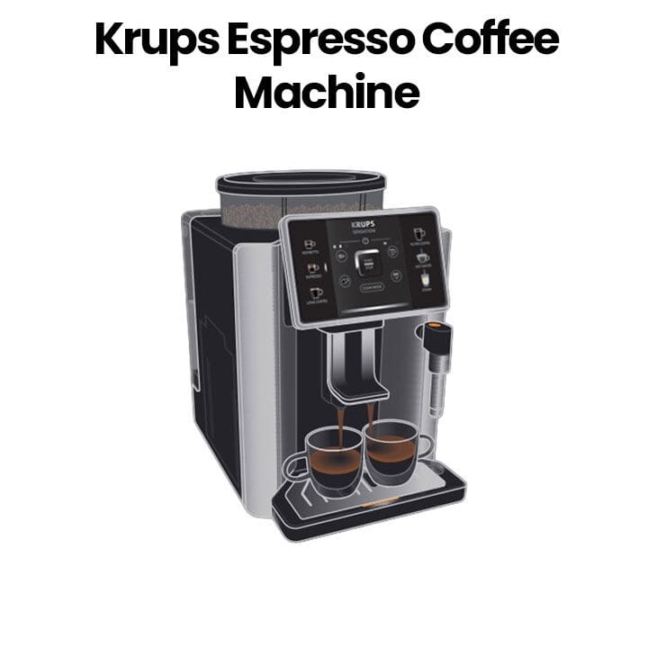 Krups Espresso Full Automatic Coffee Machine – Black | EA910EM0