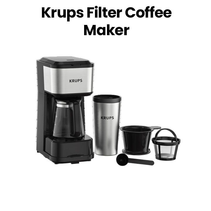 Krups Filter Coffee Maker – Silver/Black | KM207DM0