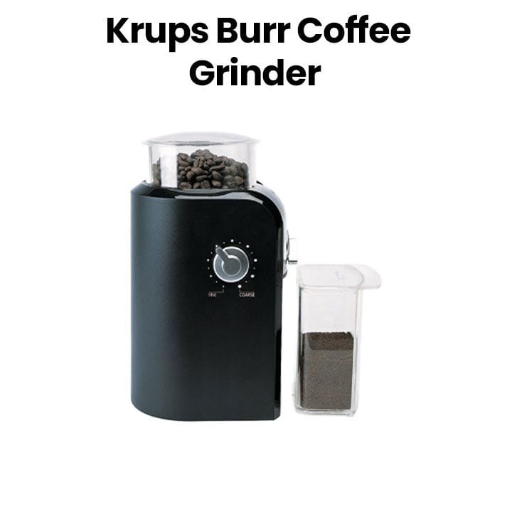 Krups Burr Coffee Grinder – Silver/Black | GVX231