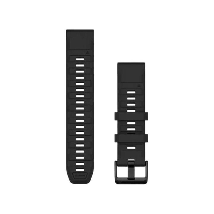 Garmin QuickFit 22mm Silicone Watch Band – Black, Quick Release, Secure Fit Sport Smartwatch Strap | 124mm Adjustment Band; 95mm Buckle Band