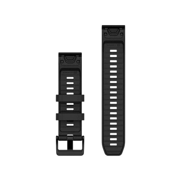 Garmin QuickFit 22mm Silicone Watch Band – Black, Quick Release, Secure Fit Sport Smartwatch Strap | 124mm Adjustment Band; 95mm Buckle Band