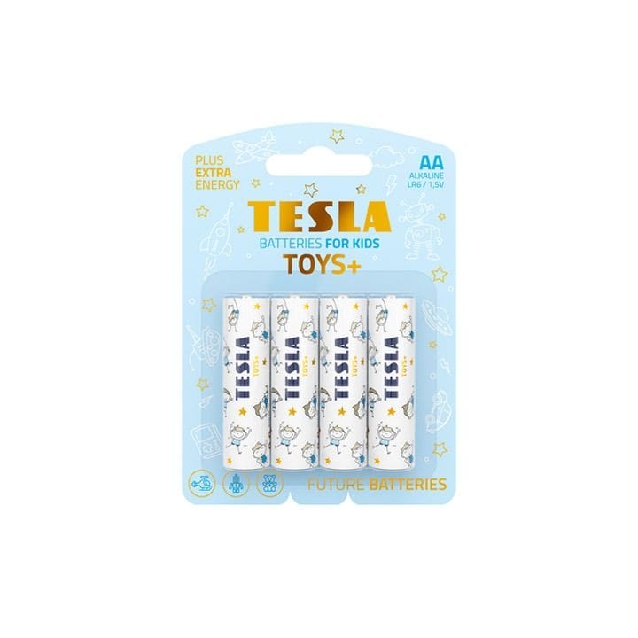 تيسلا بطاريات قلوية AA ‏LR6 ‏1.5V – عبوة 4 قطع طاقة طويلة الأمد لألعاب الأطفال للأولاد وأجهزة التحكم عن بُعد والأجهزة الإلكترونية | 8594183397733