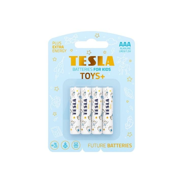 تيسلا بطاريات قلوية AAA ‏LR3 ‏1.5V – عبوة 4 قطع طاقة طويلة الأمد لألعاب الأطفال للأولاد وأجهزة التحكم عن بُعد والأجهزة الإلكترونية | 8594183397795