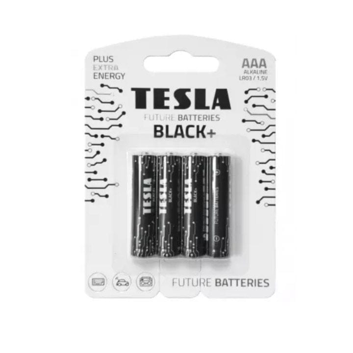 تيسلا بطاريات قلوية AAA بلاك+ ‏LR3 ‏1.5V – عبوة 4 قطع طاقة طويلة الأمد لأجهزة التحكم عن بُعد والألعاب والأجهزة الإلكترونية | 8594183396675