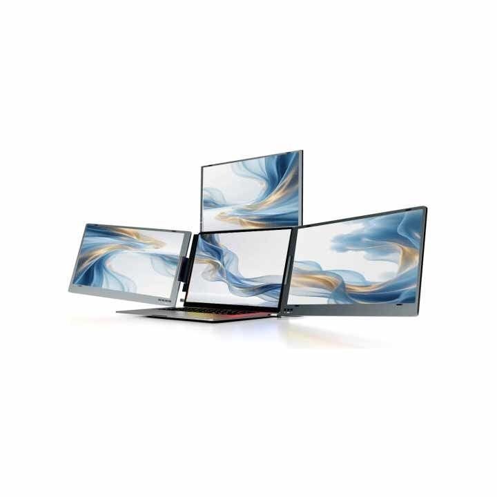 V2COM W3 15.6″ Quad Screen Laptop Extender – Three External Displays, Full HD 1080p IPS Panels, Multi-Screen Productivity | Black-W3