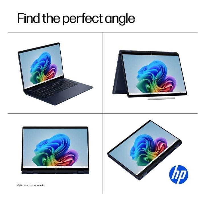 HP OmniBook X-Flip 14-FM0013DX 14" 2K Touch Laptop, Intel Core Ultra 5, 16GB RAM, 512GB SSD, Windows 11 - Atmospheric Blue – B5UJ1UA