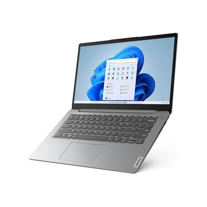 Lenovo IdeaPad 1 Laptop 14" – Intel Celeron, 4GB RAM, 128GB SSD, Windows 11 Home – Cloud Grey | 82LV0075US