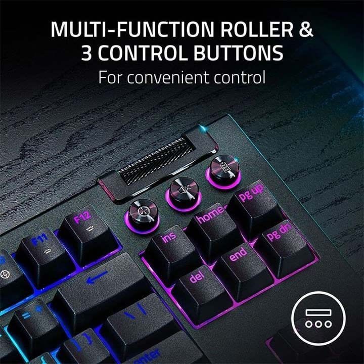 Razer BlackWidow V4 Tenkeyless HyperSpeed Wireless Gaming Keyboard – Mechanical RGB, Low-Latency, TKL Keyboard – Black | RZ03-05480100-R3M1