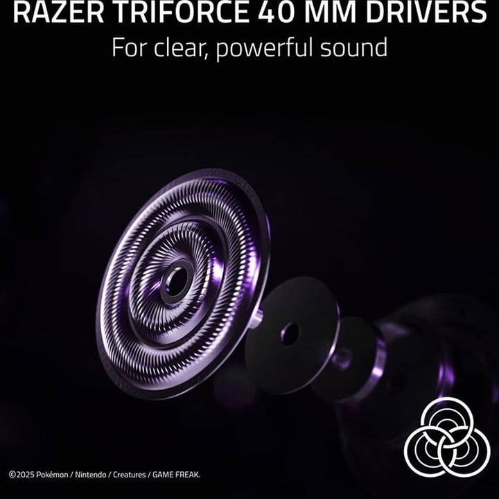 سماعة ألعاب سلكية USB ريزر كراكن كيتي V2 – إضاءة Chroma RGB مع آذان قطة، ميكروفون HyperClear قلبي الاتجاه، صوت محيطي 7.1 – إصدار بوكيمون جينجار | RZ04-04730300-R3M1