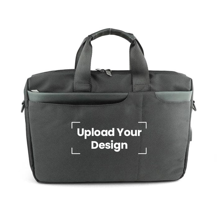 Personalized Change Collection RPET Messenger Bag – Eco-Friendly Recycled Polyester Laptop Shoulder Bag for Work & Travel – Black | MBSN 972