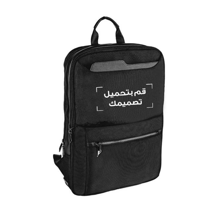 حقيبة كمبيوتر محمول من مجموعة تشينج مصنوعة من بوليستر معاد تدويره بكثافة 1680 قابلة للتوسيع بتصميم عملي للأعمال – أسود | BPSN 796