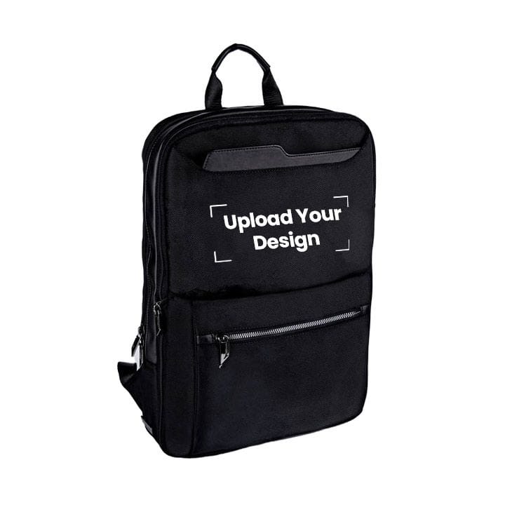 Personalized Change Collection RPET Laptop Bag – 1680D Recycled Polyester Expandable Business Backpack – Black | BPSN 796