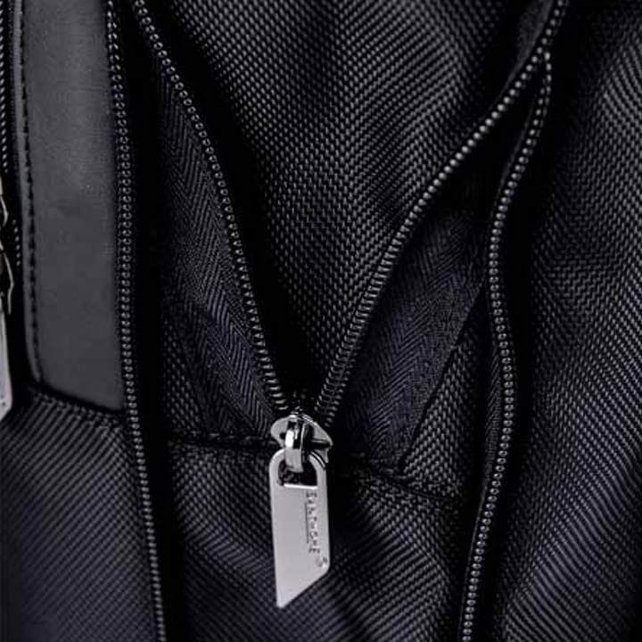 Personalized Change Collection RPET Laptop Bag – 1680D Recycled Polyester Expandable Business Backpack – Black | BPSN 796